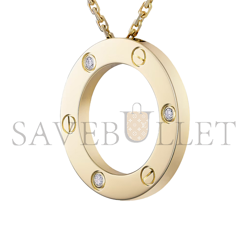 CARTIER LOVE NECKLACE, 3 DIAMONDS B7014500